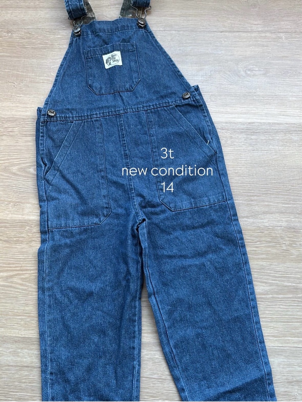 Bass Pro Shops Kids Denim Overalls - Dark Blue